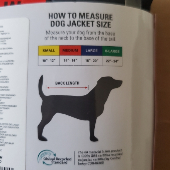 32 Degrees Dog Jacket New Size Medium M Black and Red Plaid - Picture 7 of 8